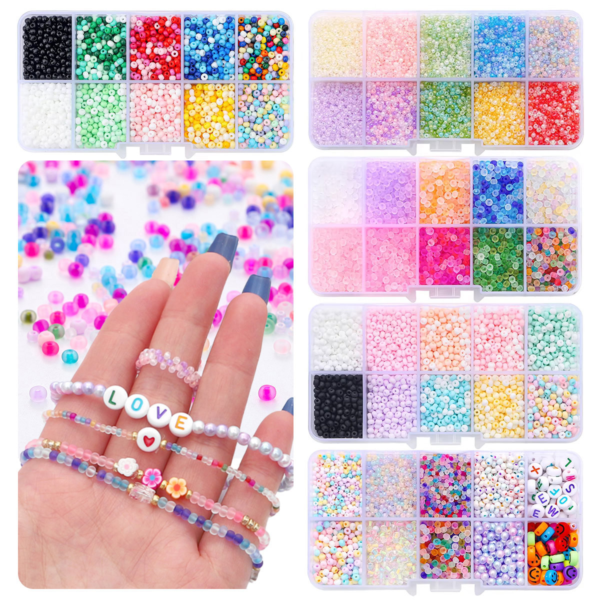 2mm 3mm Glass Seed Beads Kit w - Jewelry Making Diy Kit avaliação e preço