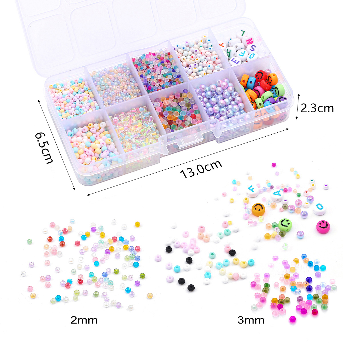 2mm 3mm Glass Seed Beads Kit w - Jewelry Making Diy Kit avaliação e preço