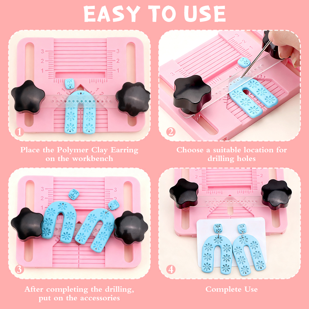 Polymer Clay Earring Drill Gui - Jewelry Making Guide avaliação e preço