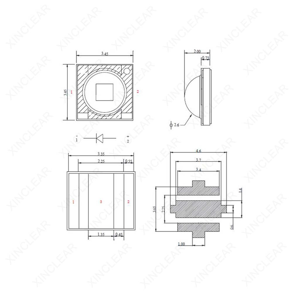 SMD3535 LED Chips 1W 3W Cold W - Jewelry Making Board avaliação e preço