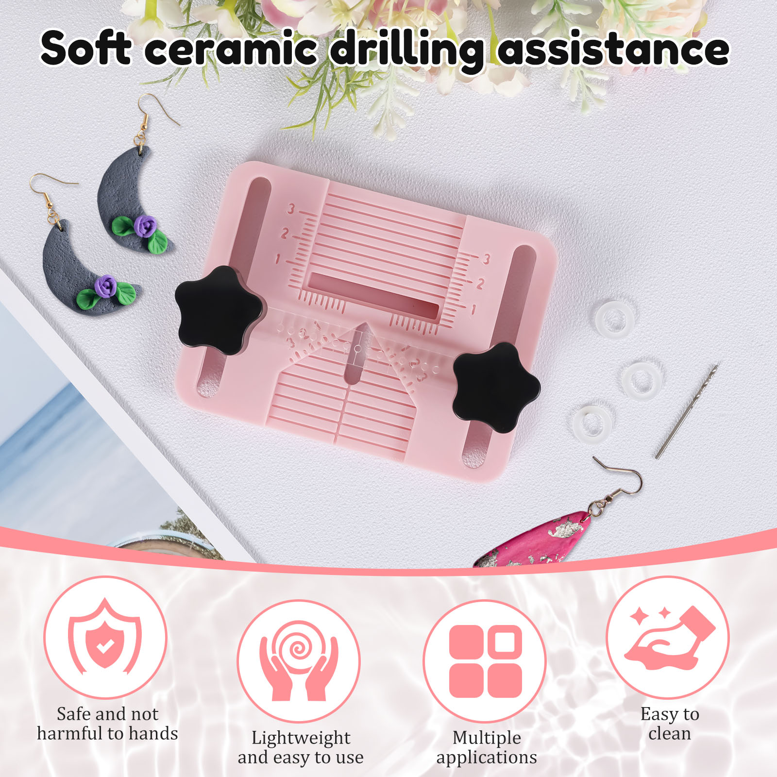 Polymer Clay Earring Drill Gui - Jewelry Making Guide avaliação e preço