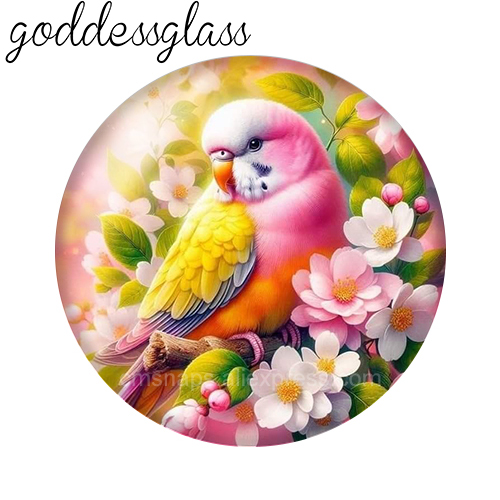 Parrot Couple on Flower Tree L - Jewelry Making For Couples avaliação e preço