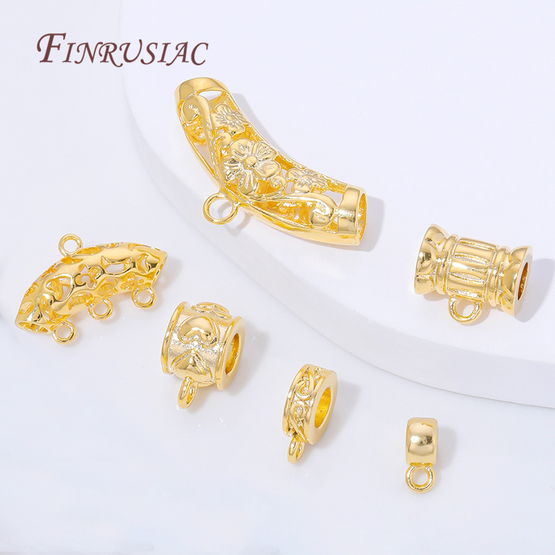18K Gold Plated Pendant Bail C - Crimp Bead Tube avaliação e preço