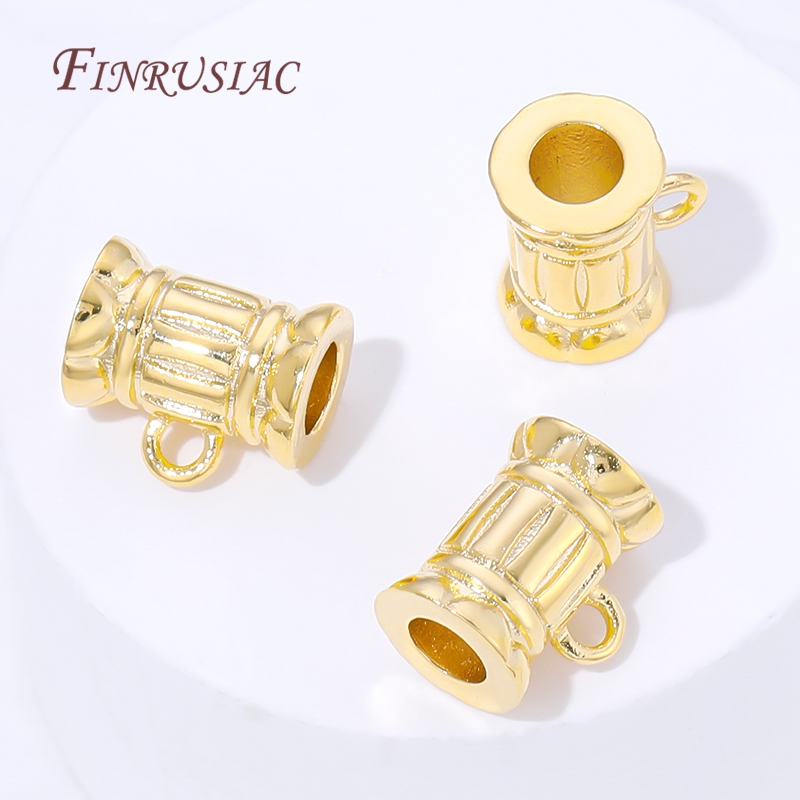 18K Gold Plated Pendant Bail C - Crimp Bead Tube avaliação e preço