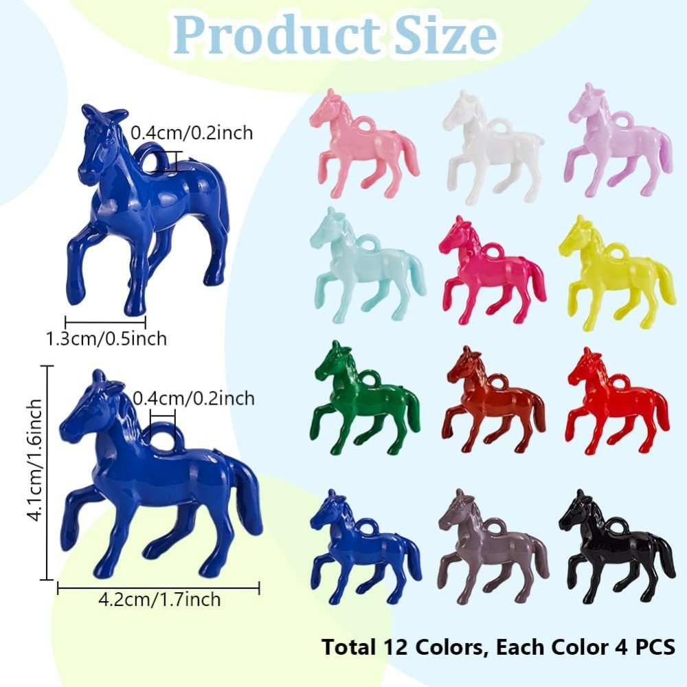 48pcs Opaque Acrylic Pendants  - Jewelry Making Diy Kit avaliação e preço