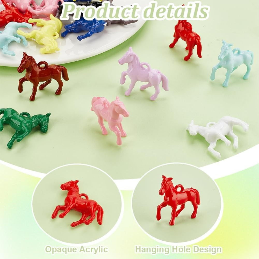 48pcs Opaque Acrylic Pendants  - Jewelry Making Diy Kit avaliação e preço