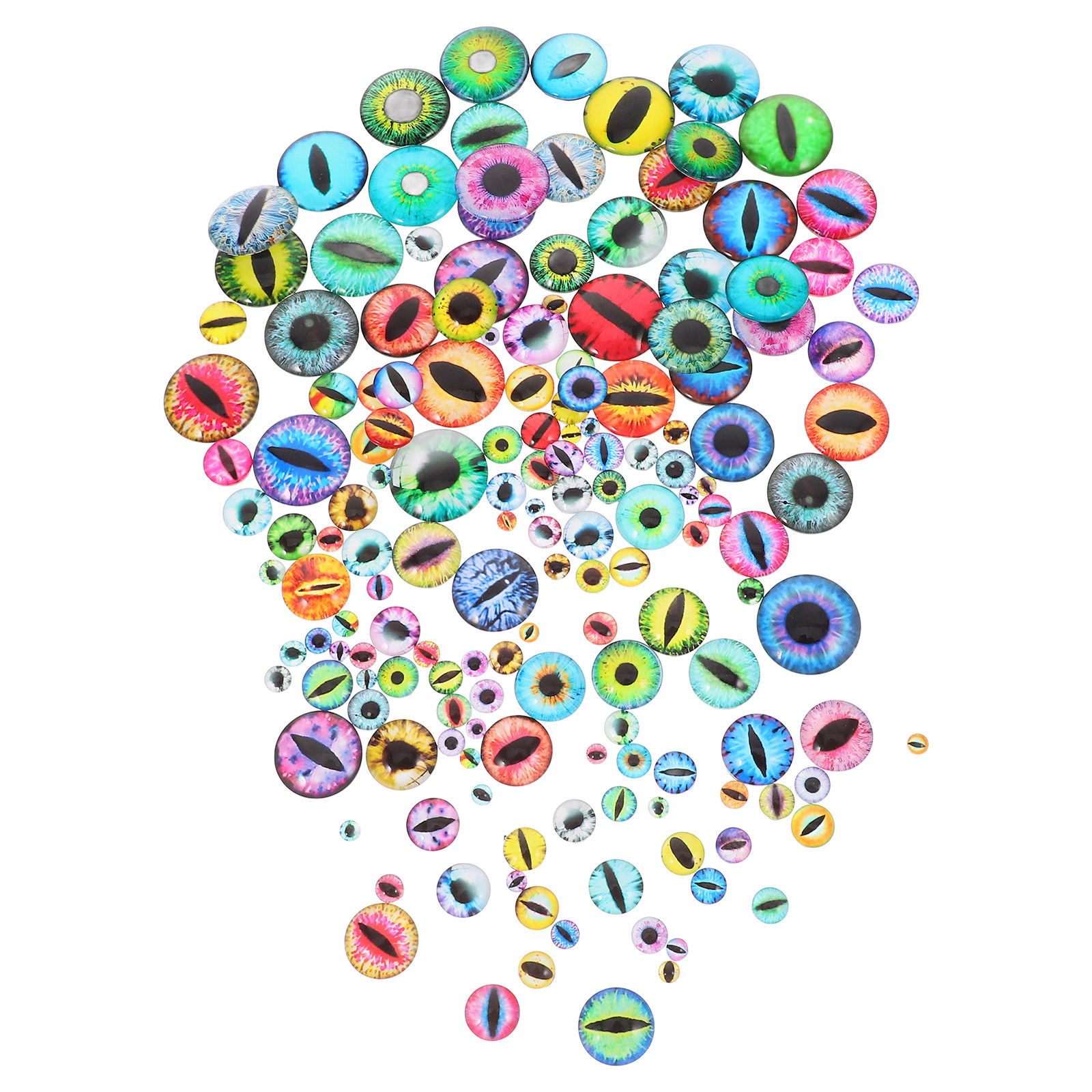 160Pcs Glass Eyes Cabochons Co - Jewelry Making In Clay avaliação e preço
