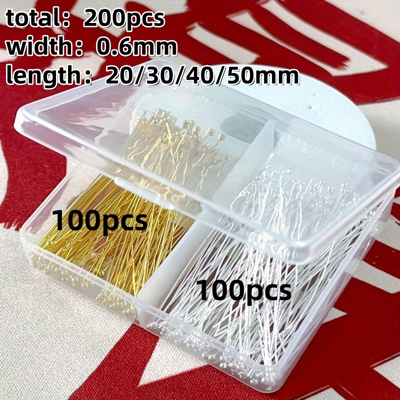 200pcs Copper Ball Pins Assort - Jewelry Making Diy Kit avaliação e preço