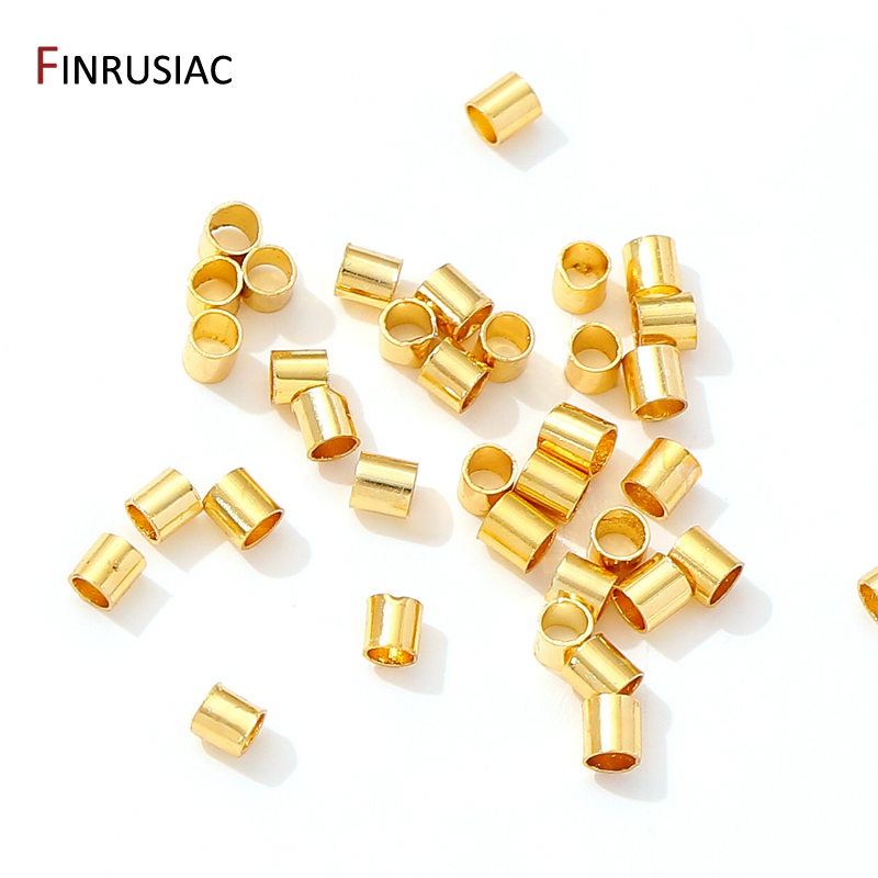 18K Gold Plated Brass Tube Cri - Crimp Bead Tube avaliação e preço
