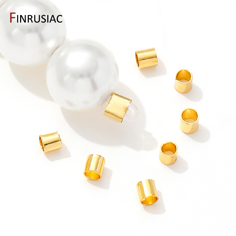 18K Gold Plated Brass Tube Cri - Crimp Bead Tube avaliação e preço