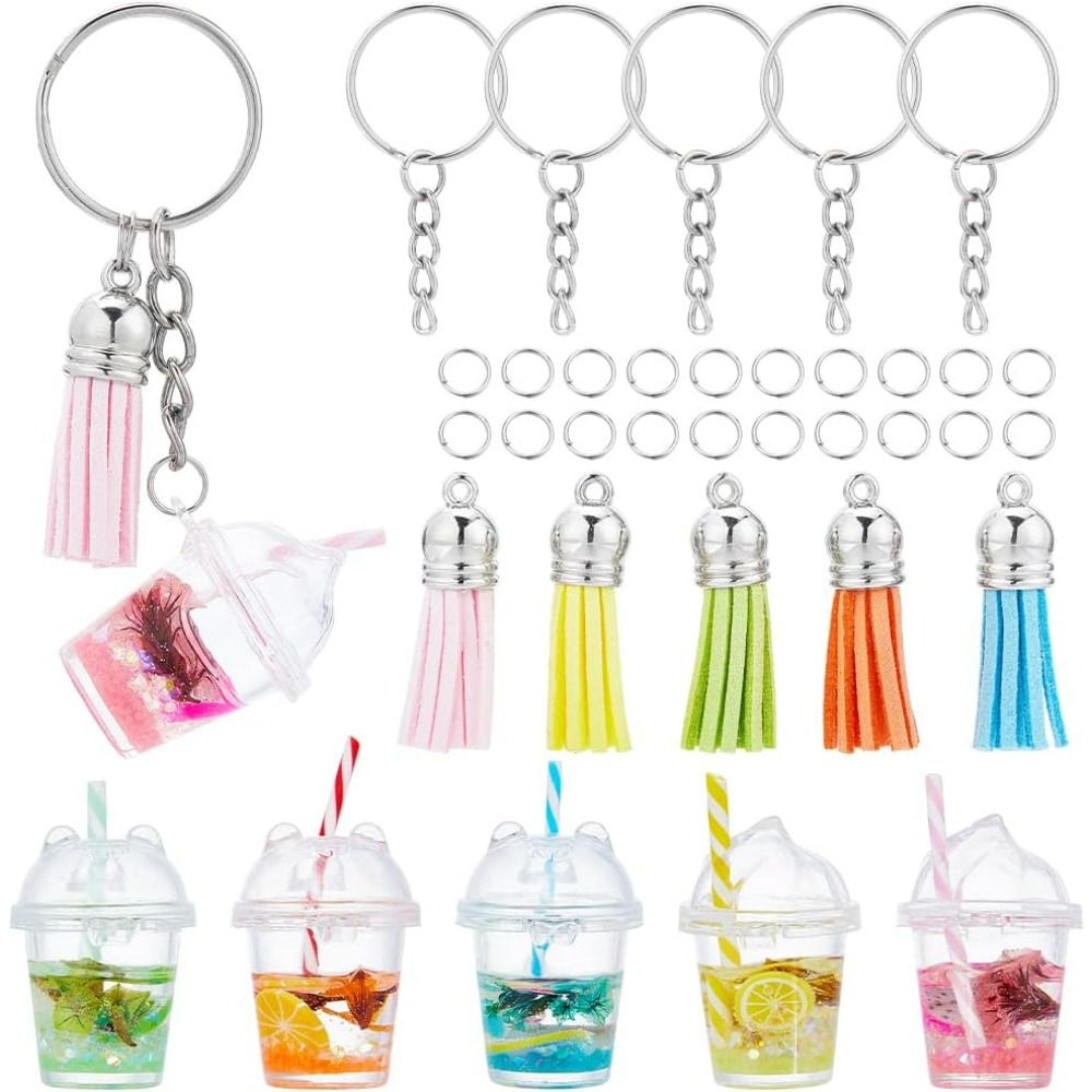 35Pcs DIY 5 Sets Bubble Tea Ke - Jewelry Making Diy Kit avaliação e preço