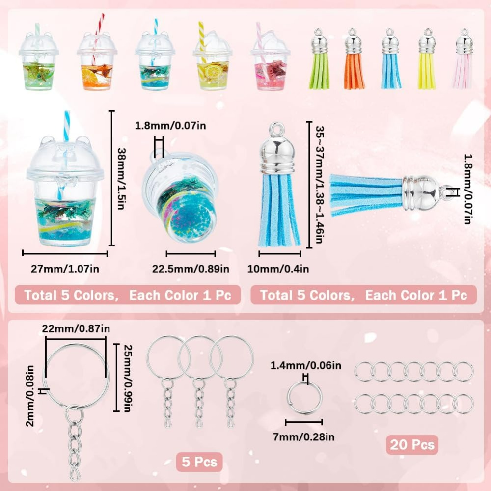 35Pcs DIY 5 Sets Bubble Tea Ke - Jewelry Making Diy Kit avaliação e preço