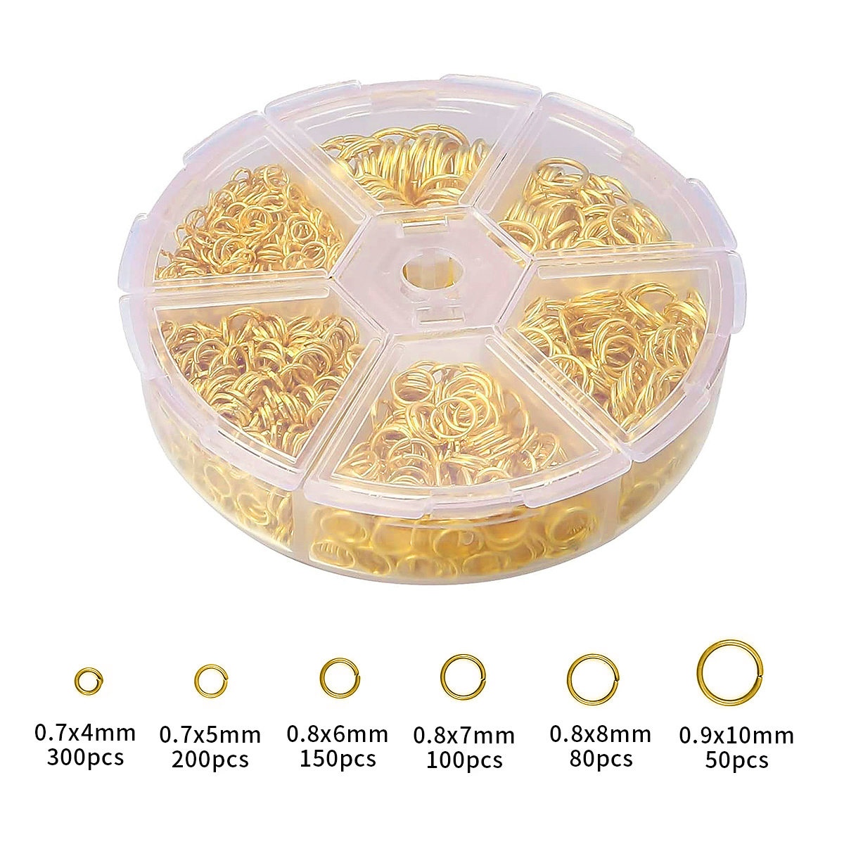 Iron Alloy Jump Rings 4-10mm 8 - Jewelry Making Diy Kit avaliação e preço