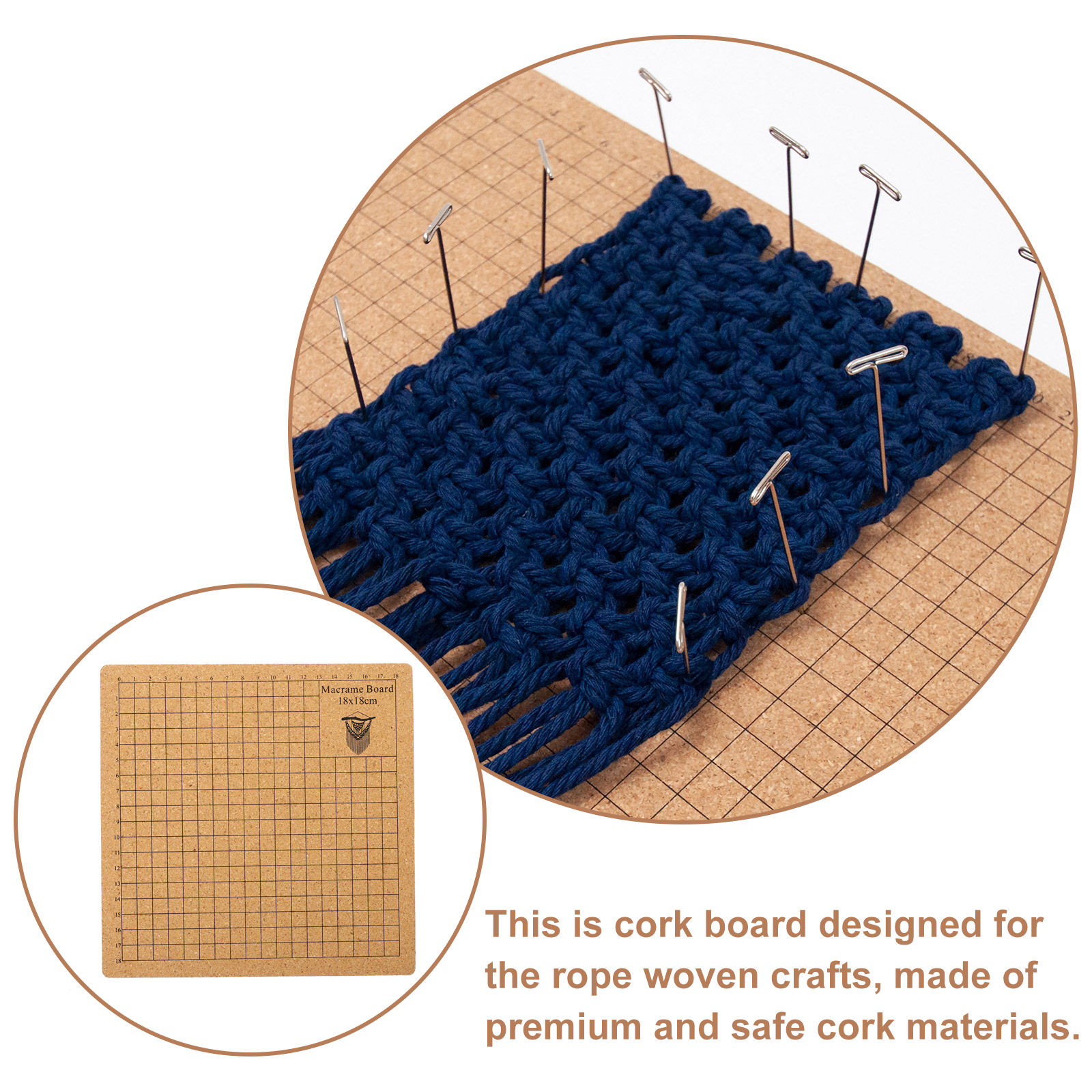 1 Set Cork Macrame Board Grid  - Jewelry Making Board avaliação e preço