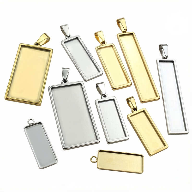 5-10pcs Stainless Steel Rectan - Jewelry Making Tray avaliação e preço
