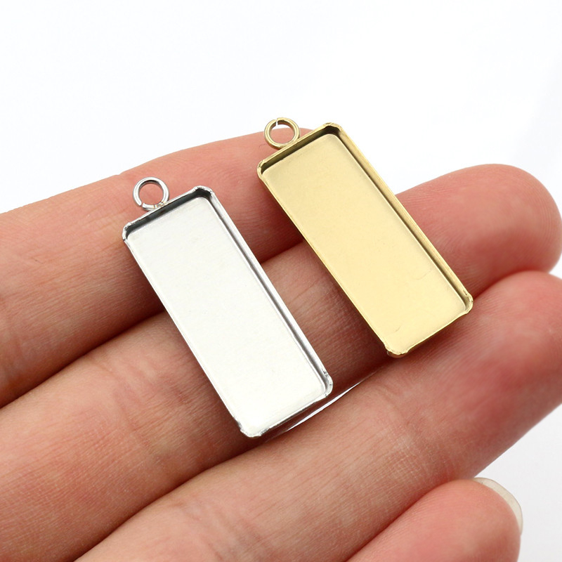 5-10pcs Stainless Steel Rectan - Jewelry Making Tray avaliação e preço