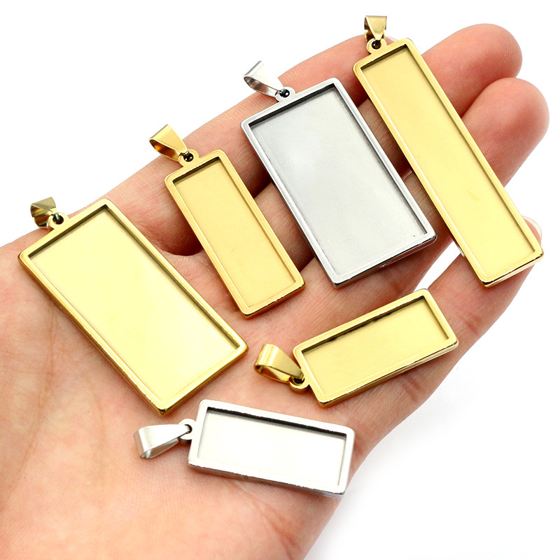5-10pcs Stainless Steel Rectan - Jewelry Making Tray avaliação e preço