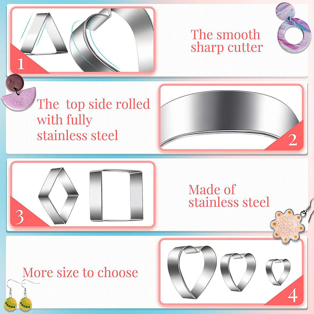 1Set Stainless Steel Polymer C - Jewelry Making In Clay avaliação e preço