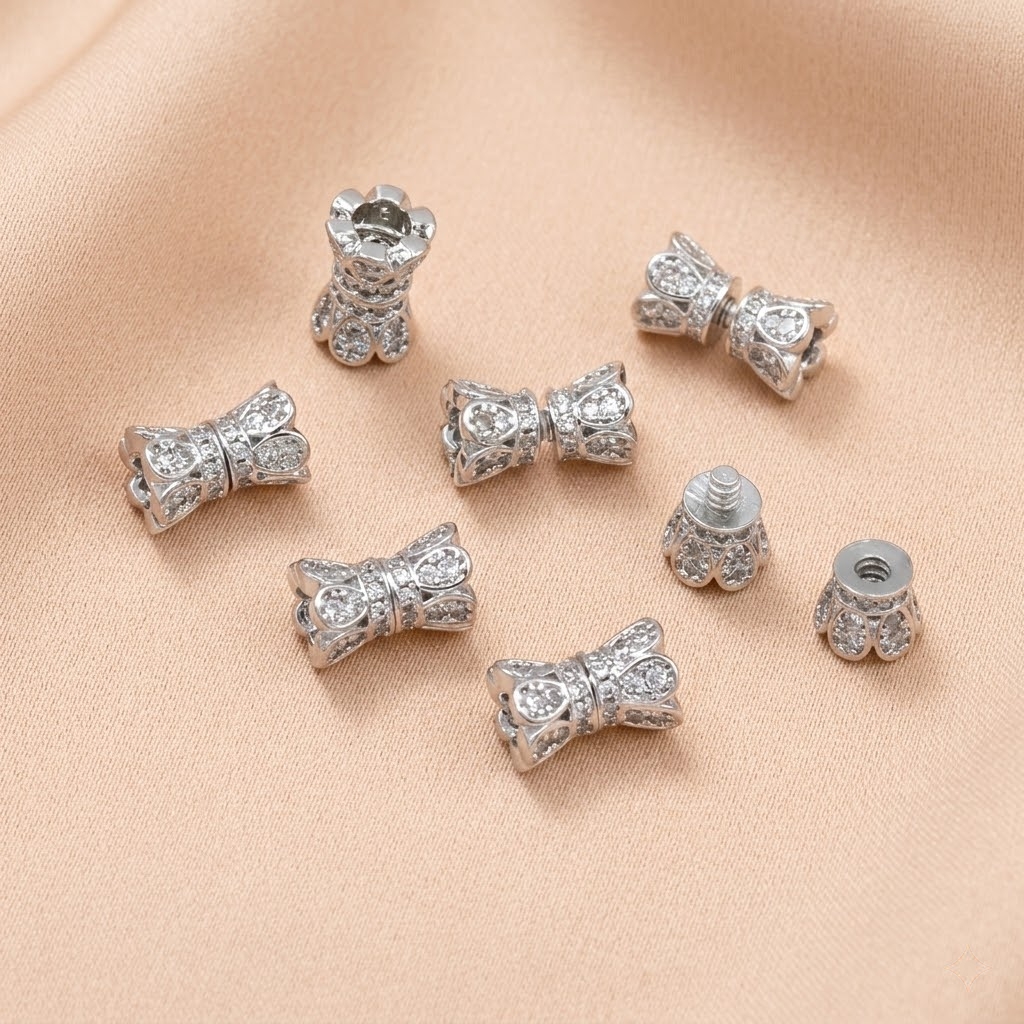 2pcs 18K Gold Plated Cubic Zir - Jewelry Making Gold avaliação e preço