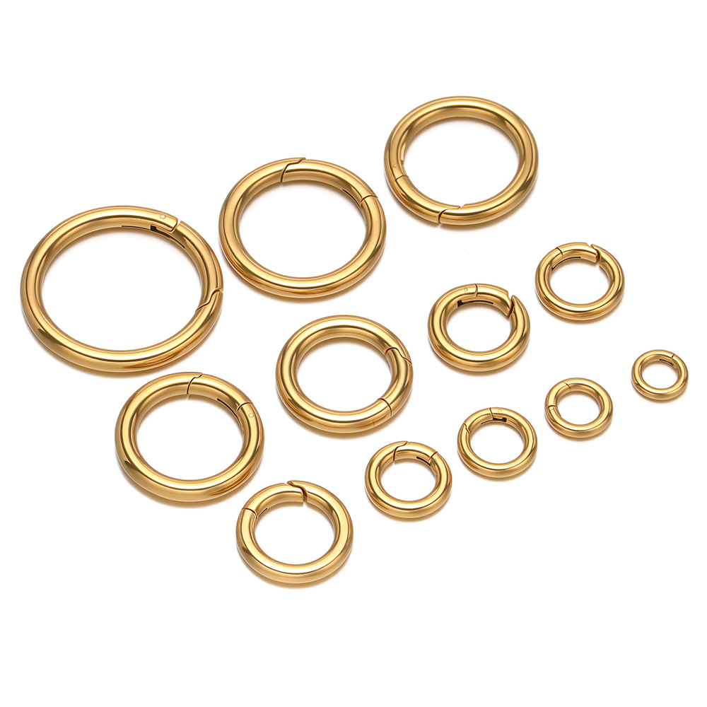 2Pcs/Lot Round Spring Clasps S - Jewelry Making Gold avaliação e preço
