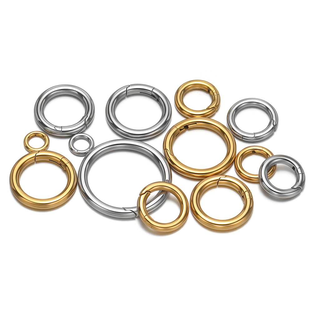 2Pcs/Lot Round Spring Clasps S - Jewelry Making Gold avaliação e preço