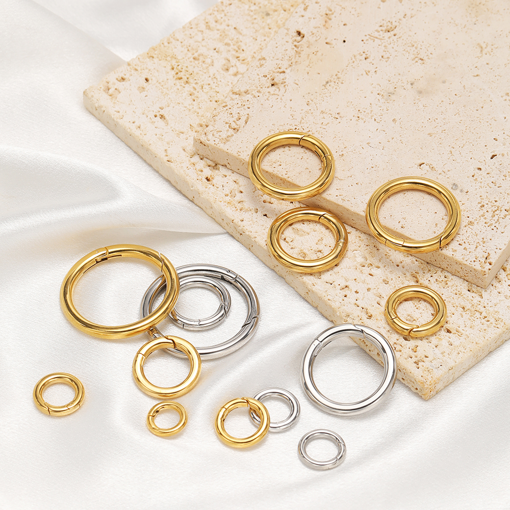 2Pcs/Lot Round Spring Clasps S - Jewelry Making Gold avaliação e preço