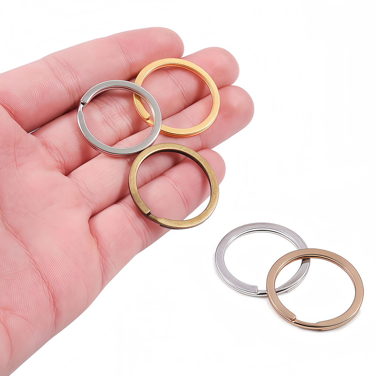 5/10pcs Metal Alloy Key Rings  - Jewelry Making Hoops avaliação e preço