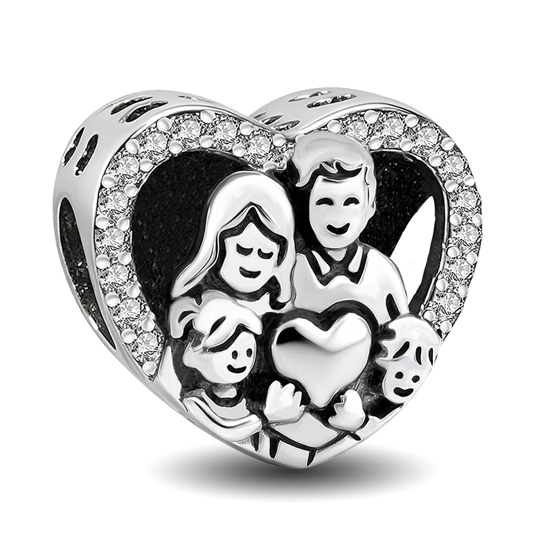 925 Sterling Silver Warm Famil - Jewelry Making For Couples avaliação e preço