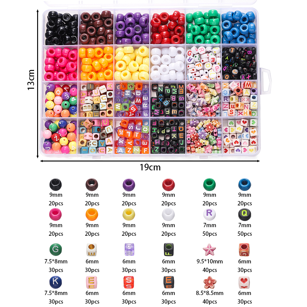 680pcs/Box Colorful Acrylic Po - Jewelry Making In Clay avaliação e preço