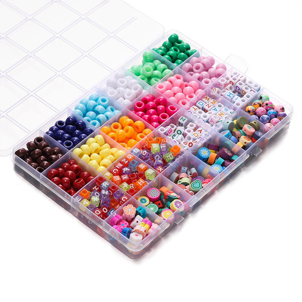 680pcs/Box Colorful Acrylic Po - Jewelry Making In Clay avaliação e preço