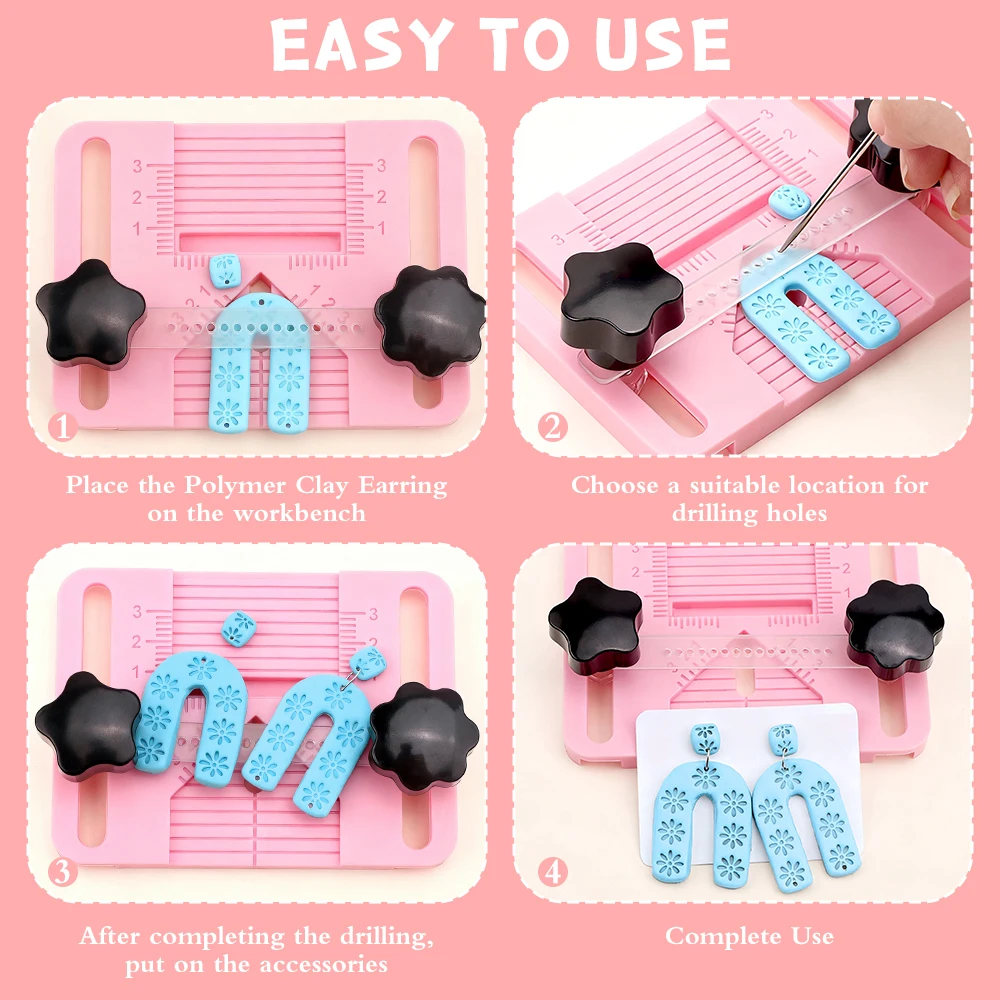Polymer Clay Earring Drill Gui - Jewelry Making Guide avaliação e preço