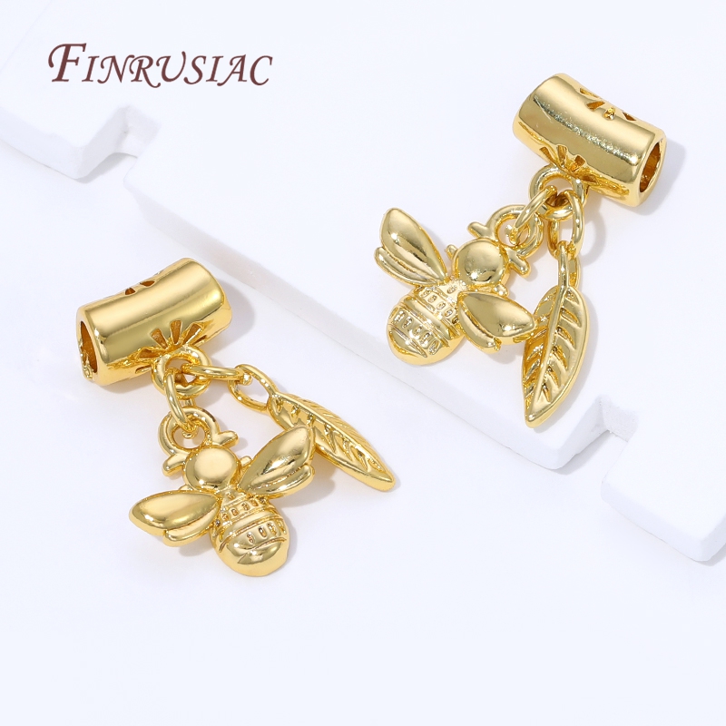 2/4/8Pcs 18K Gold Plated Bail  - Crimp Bead Tube avaliação e preço