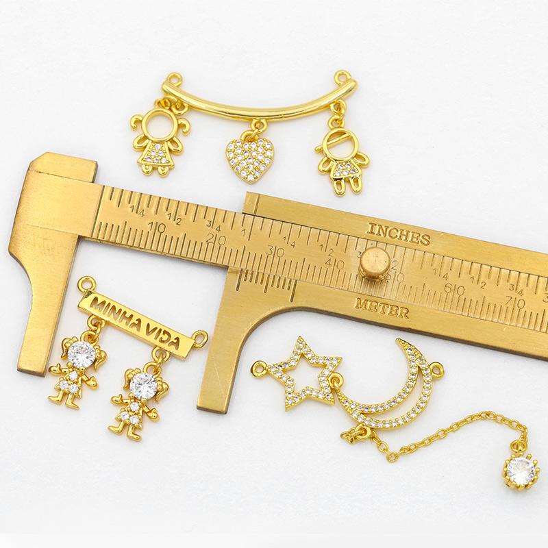OCESRIO CZ Gold Plated Boy and - Jewelry Making For Couples avaliação e preço