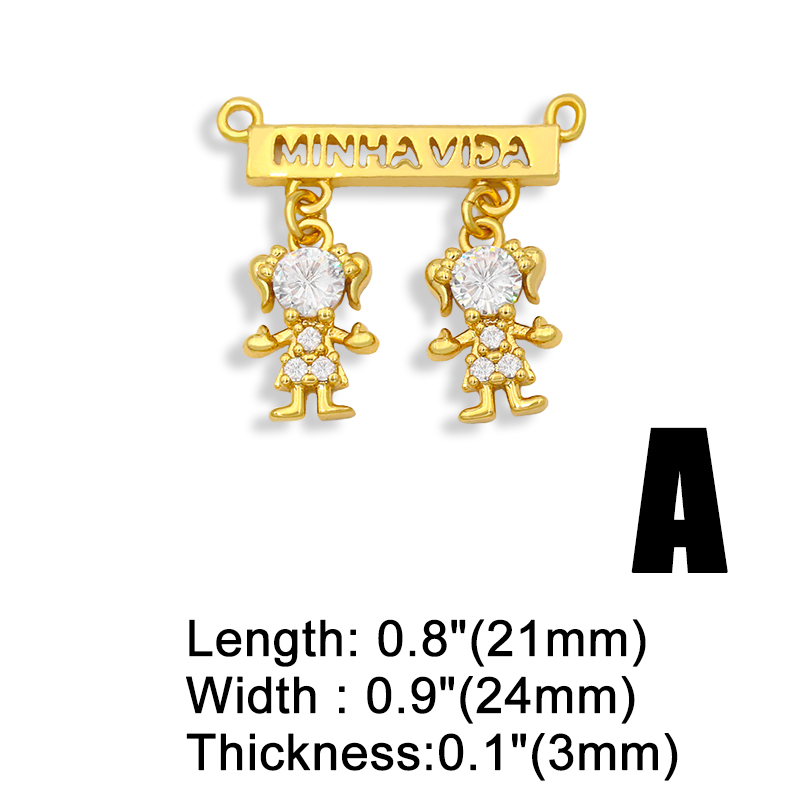 OCESRIO CZ Gold Plated Boy and - Jewelry Making For Couples avaliação e preço