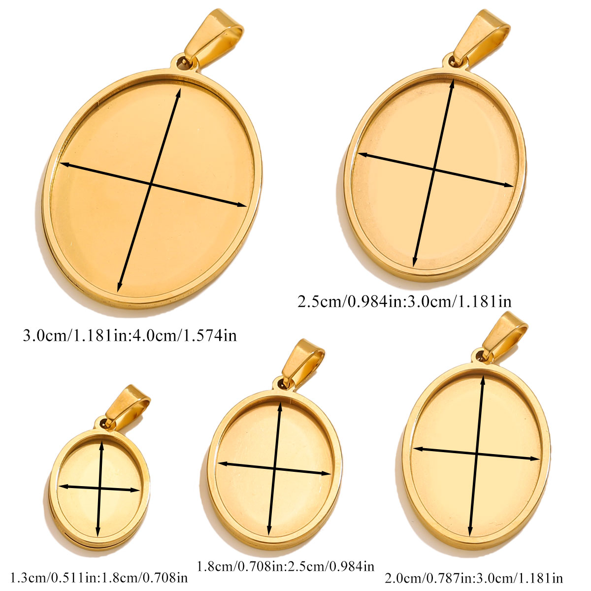 5PCS Stainless Steel Charms Go - Jewelry Making Tray avaliação e preço
