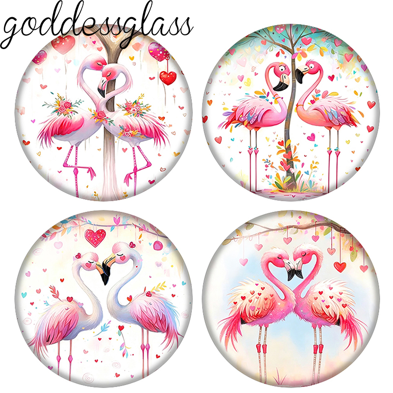 Hearts flamingo Lover Love Cou - Jewelry Making For Couples avaliação e preço