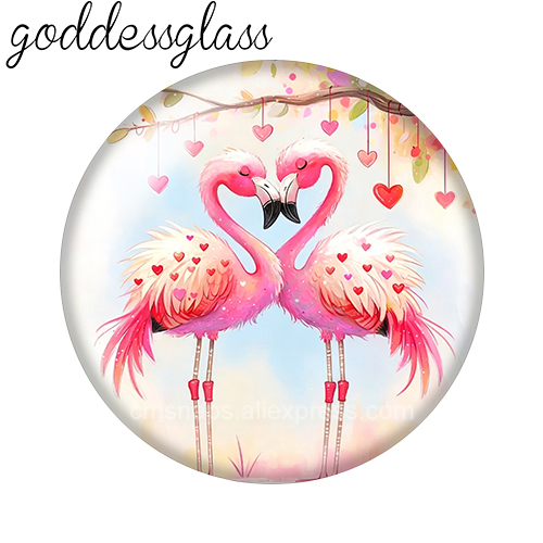 Hearts flamingo Lover Love Cou - Jewelry Making For Couples avaliação e preço