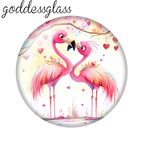 Hearts flamingo Lover Love Cou - Jewelry Making For Couples avaliação e preço