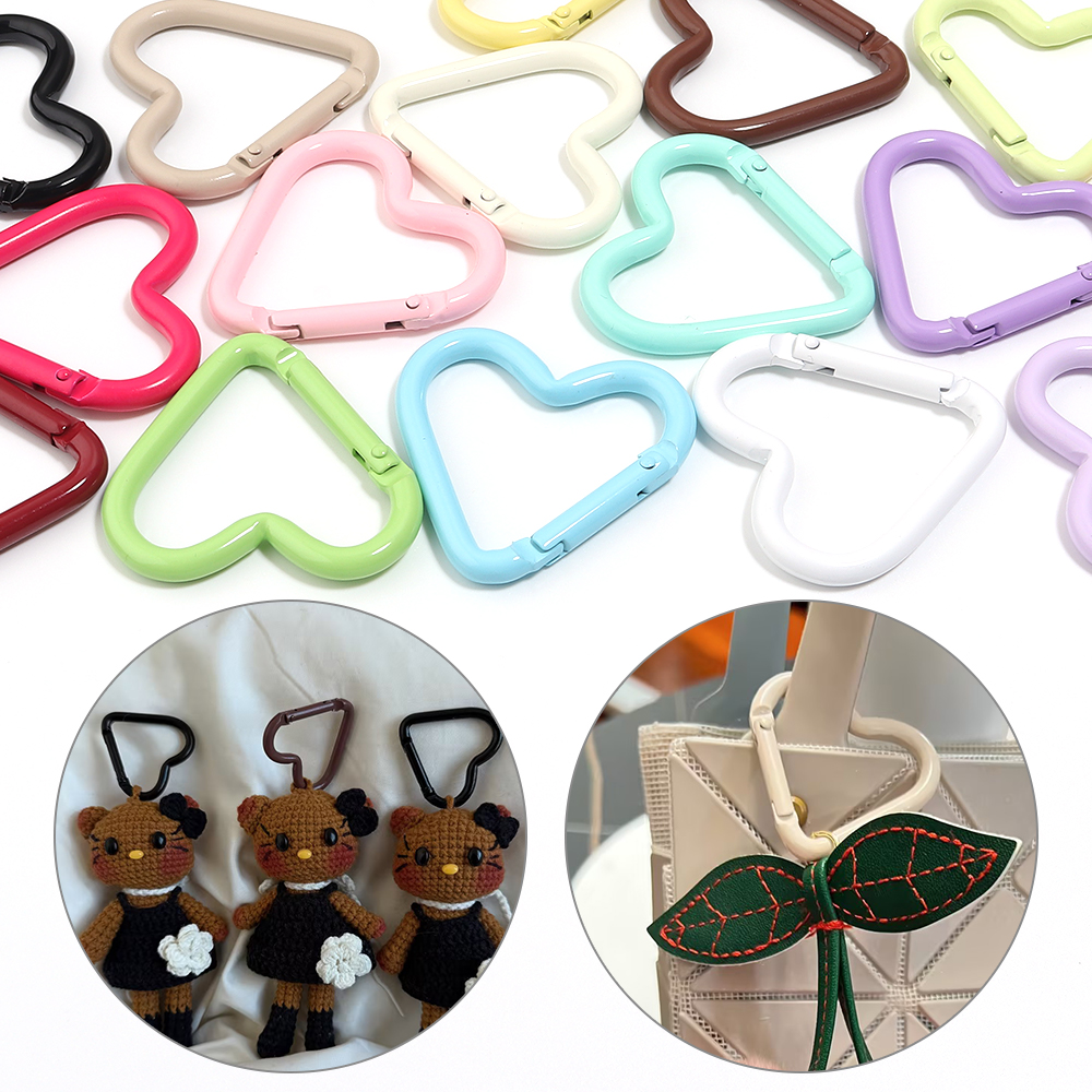 5pcs Colorful Heart-shaped Alu - Jewelry Making Accessories avaliação e preço