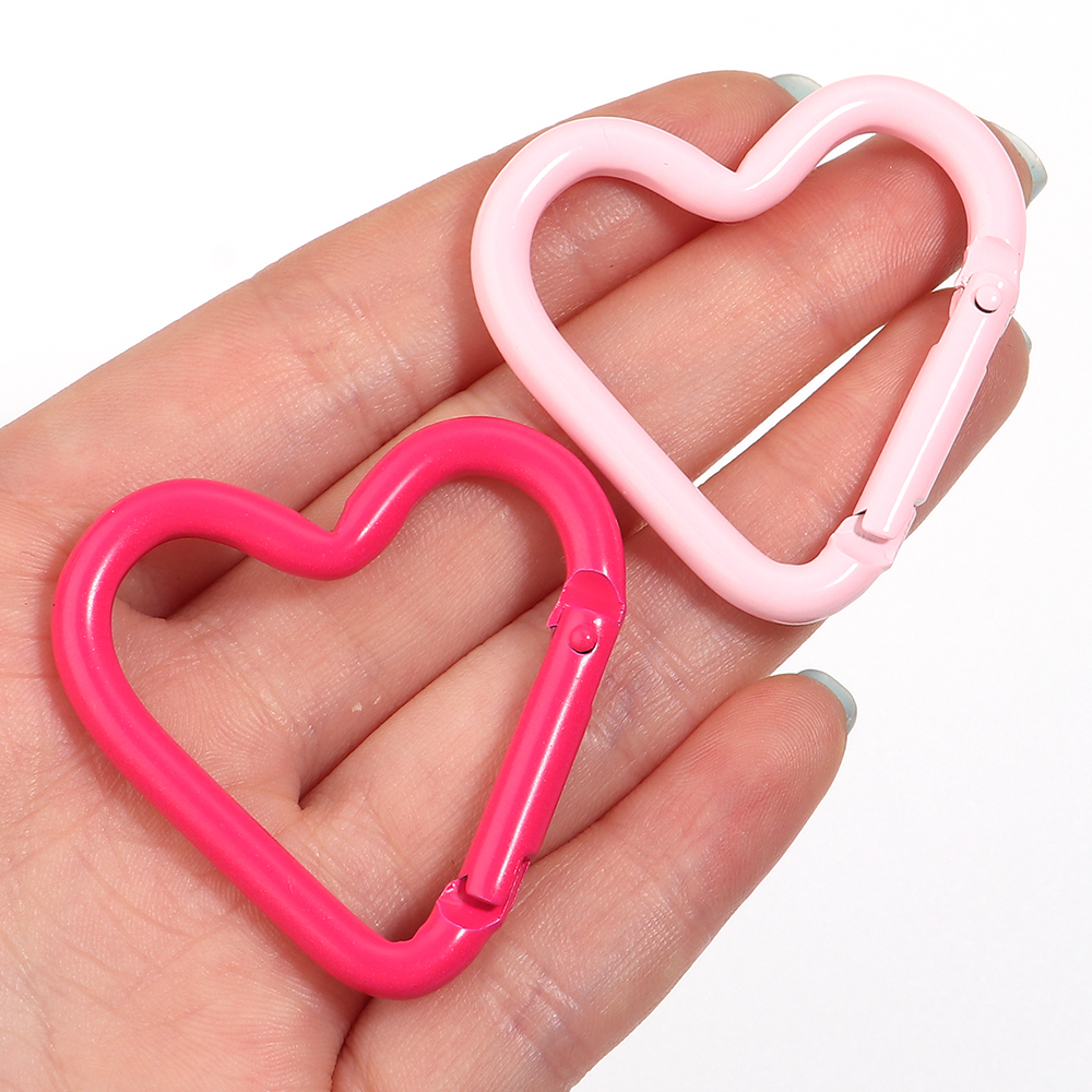 5pcs Colorful Heart-shaped Alu - Jewelry Making Accessories avaliação e preço