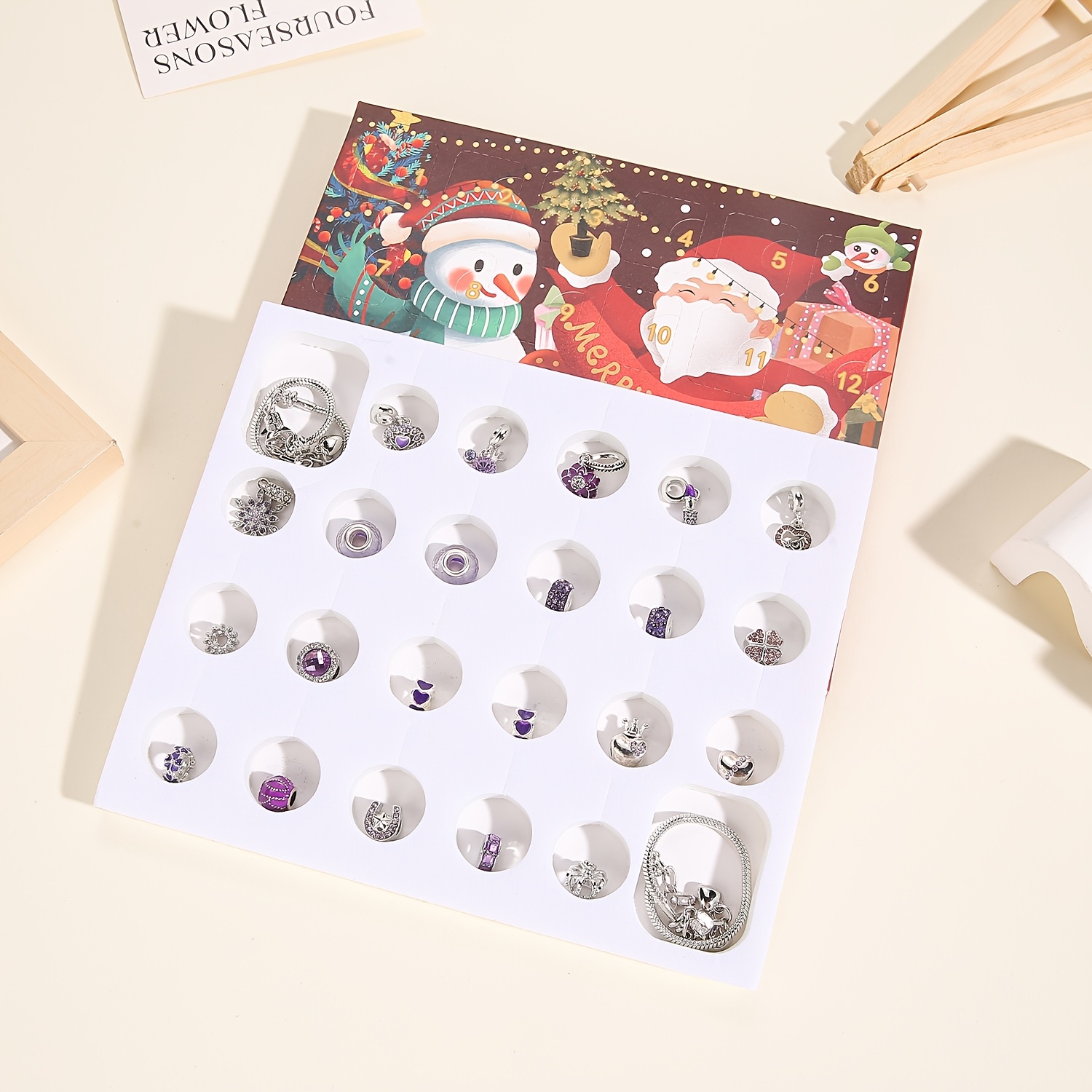 Christmas purple beads DIY jew - Jewelry Making Diy Kit avaliação e preço
