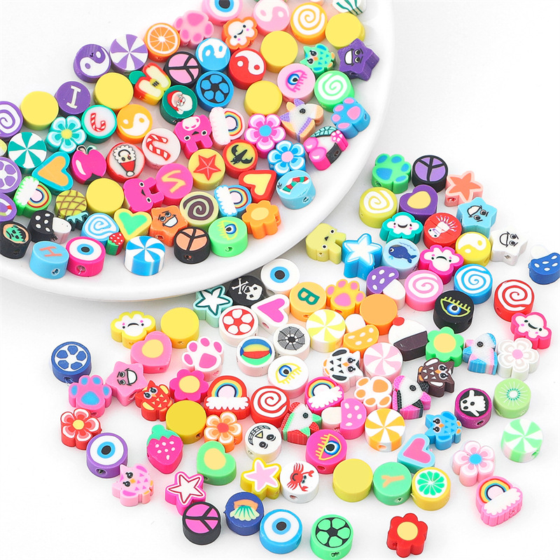 100Pcs Random Style Polymer Cl - Jewelry Making In Clay avaliação e preço