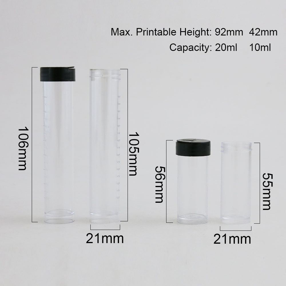 2pcs Empty 10ml 20ml  clear pl - Crimp Bead Tube avaliação e preço