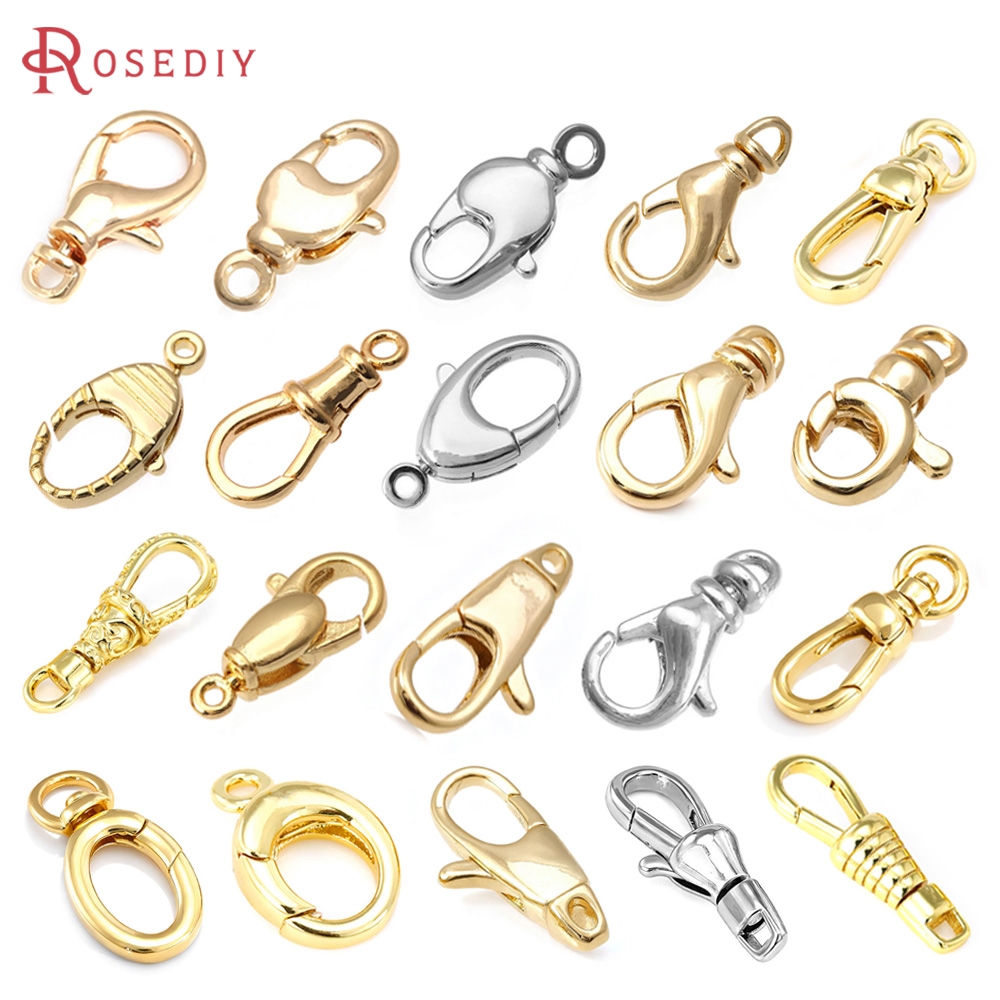 18K Gold Color Brass Rotatable - Jewelry Making Gold avaliação e preço