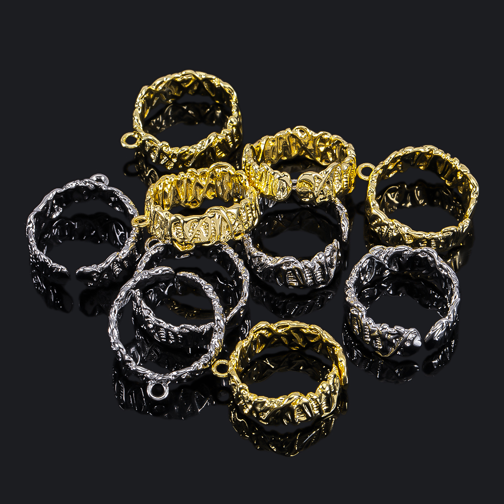 2Pcs Gold Plated Irregular Ope - Jewelry Making Ring Tool avaliação e preço