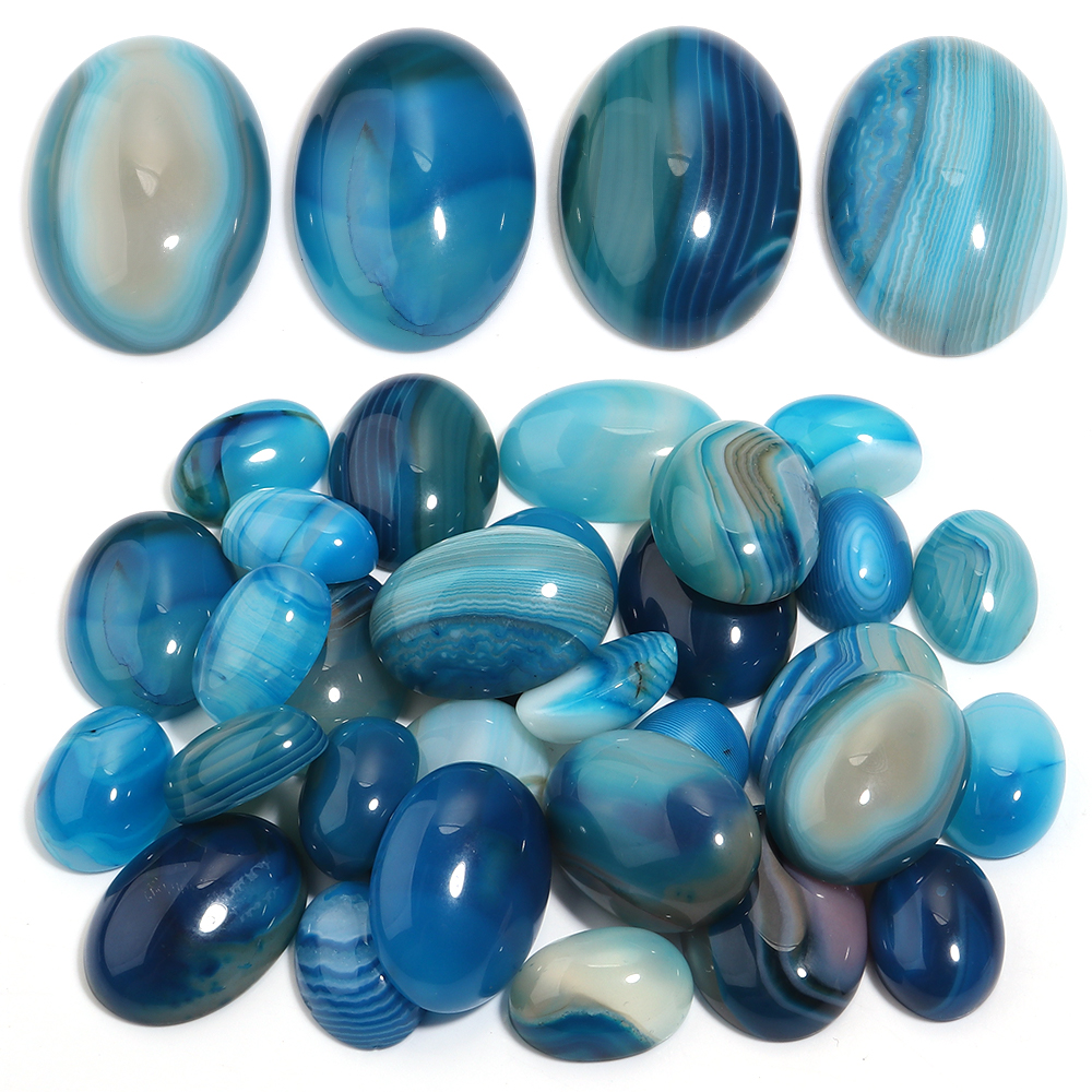 5pcs Natural Stone Cabochon Bl - Jewelry Making Ring Tool avaliação e preço