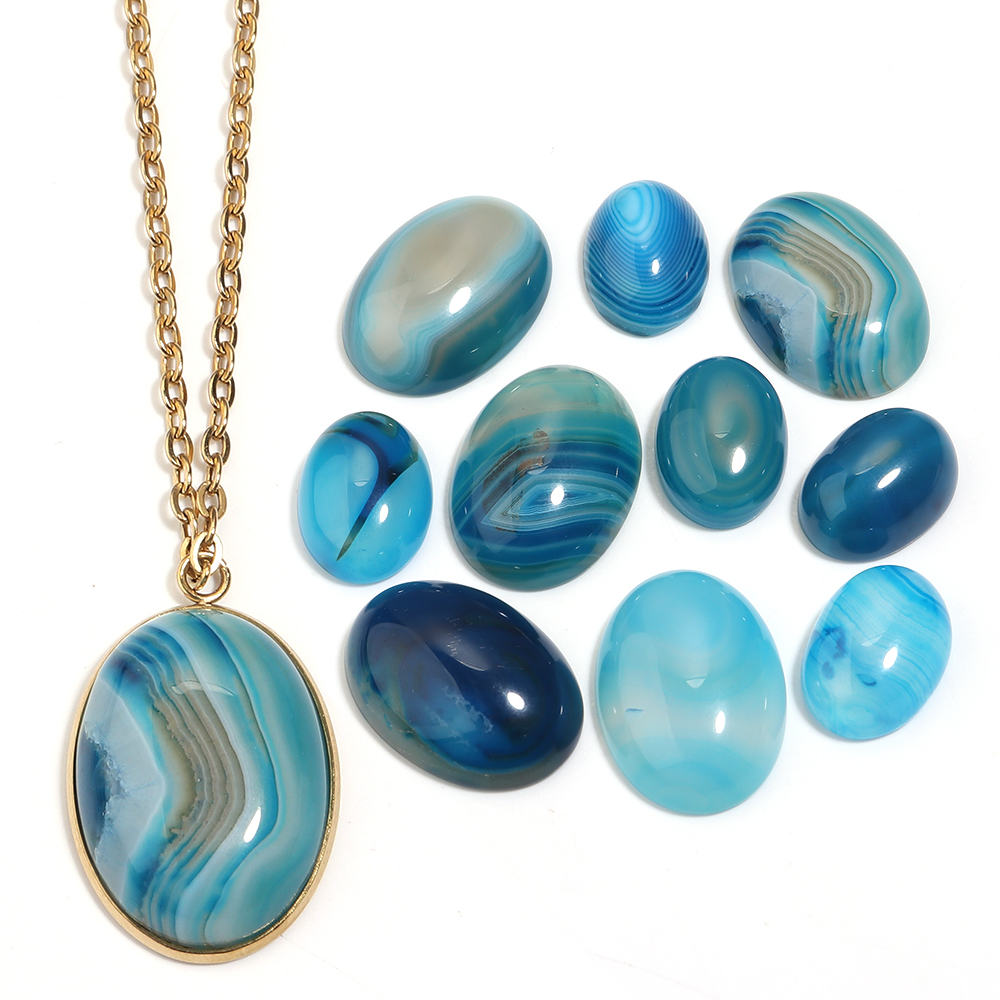 5pcs Natural Stone Cabochon Bl - Jewelry Making Ring Tool avaliação e preço