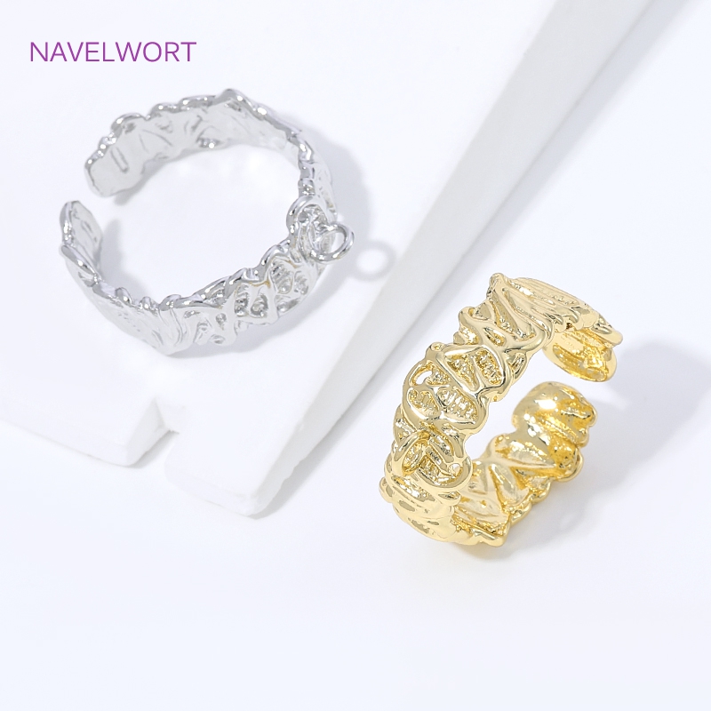 18K Gold Plated Brass Stripe O - Jewelry Making Ring Tool avaliação e preço