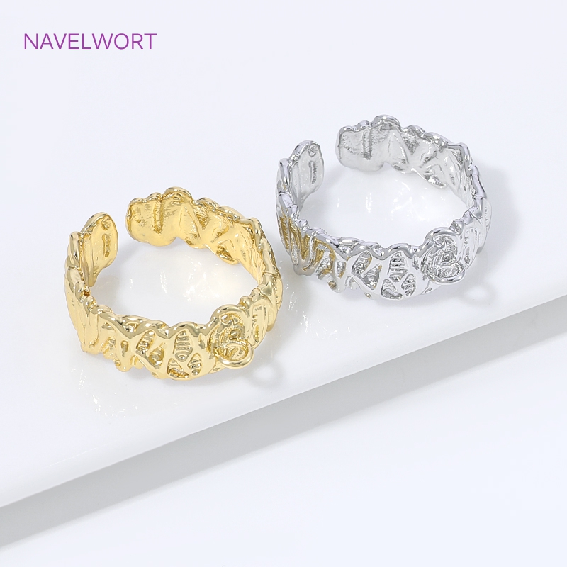 18K Gold Plated Brass Stripe O - Jewelry Making Ring Tool avaliação e preço