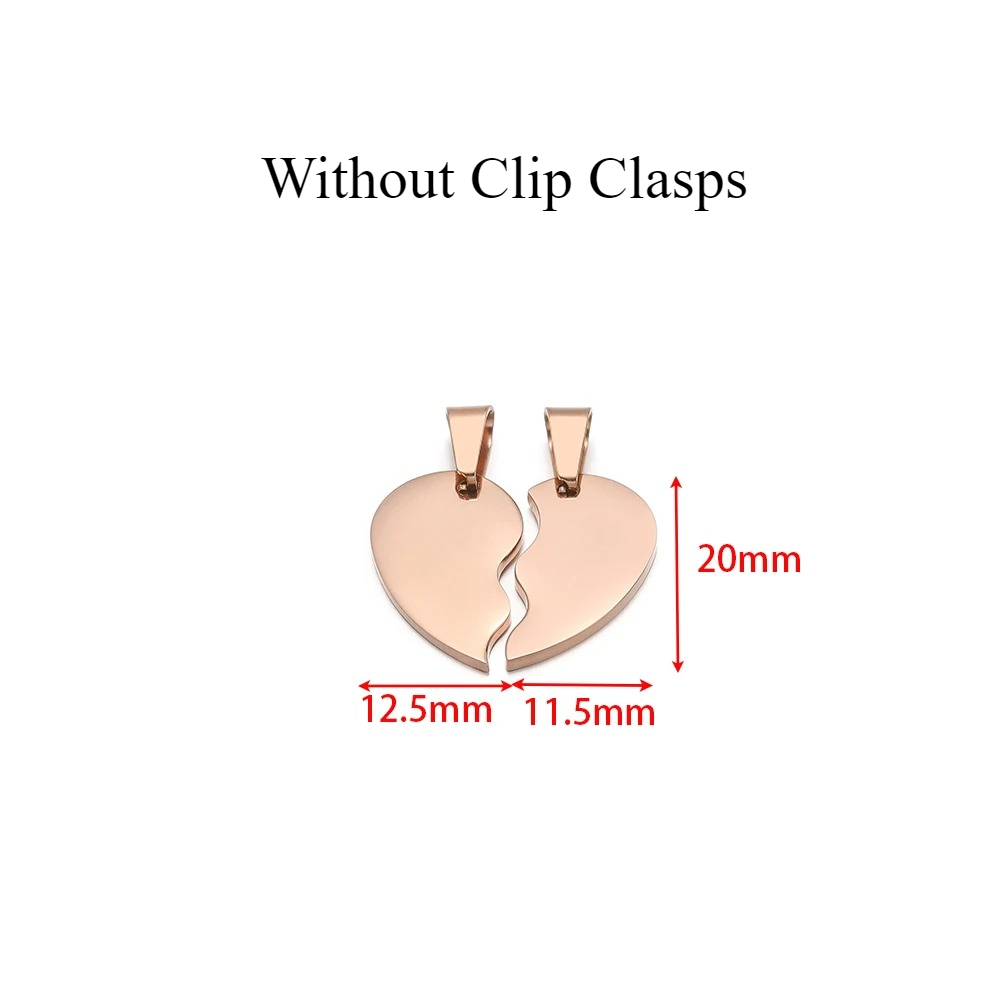 2Pcs/set Stainless Steel Gold  - Jewelry Making For Couples avaliação e preço
